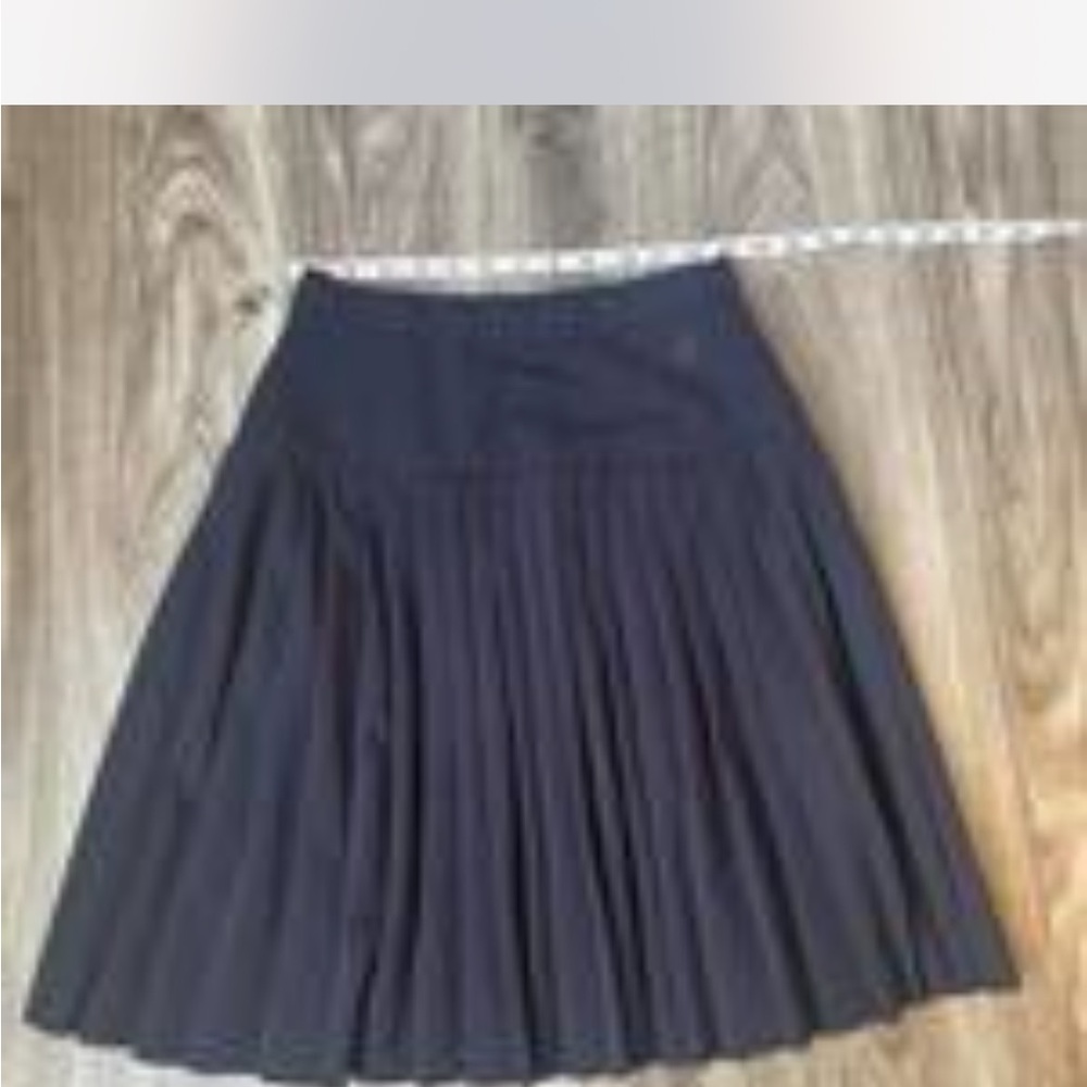 Elegant Navy Pleated Skirt - Picture 7 of 8